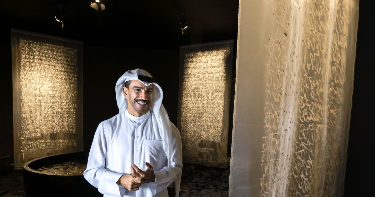 Emirati artist Juma Al Haj opens debut solo exhibition in Abu Dhabi